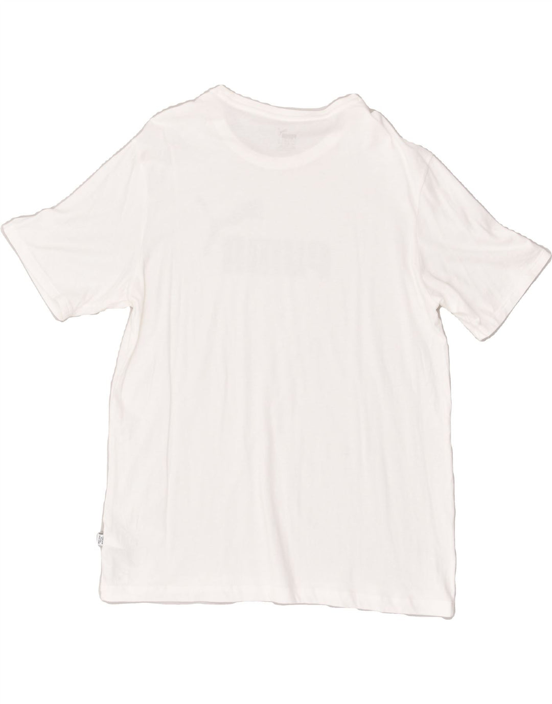 PUMA Mens Graphic T-Shirt Top UK 14 Medium White Cotton | Vintage Puma | Thrift | Second-Hand Puma | Used Clothing | Messina Hembry 