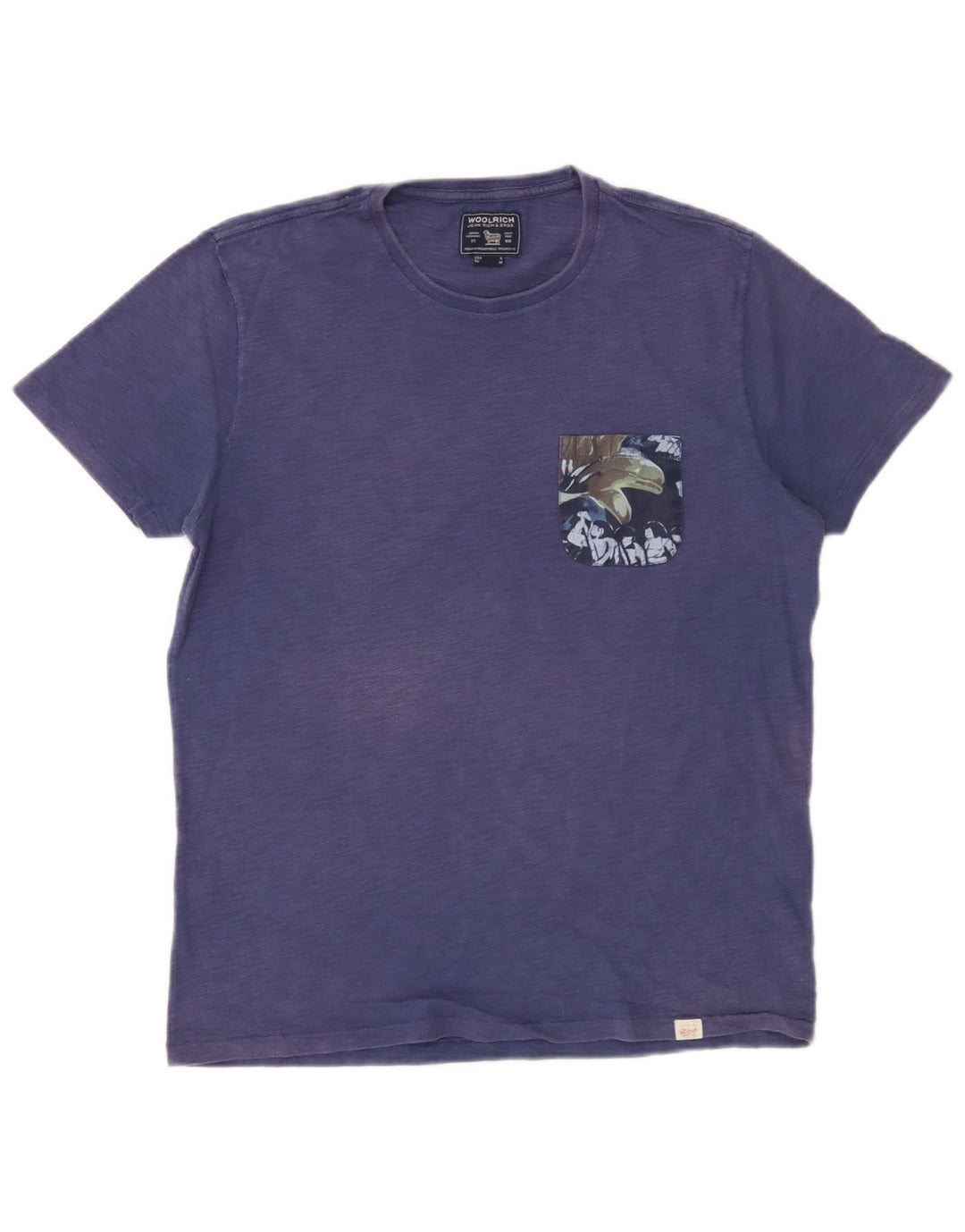 Мужская футболка Woolrich Top Medium Blue Cotton