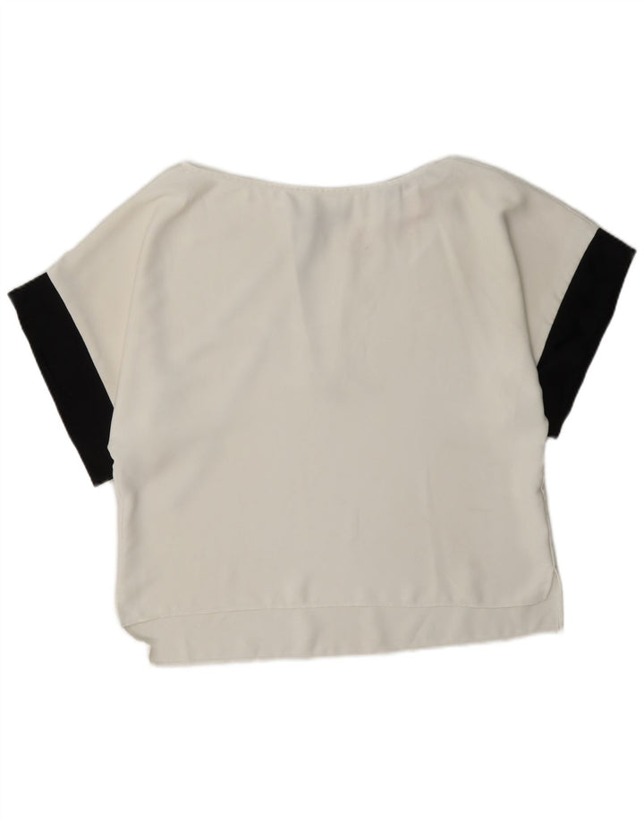Женская блузка оверсайз Zara UK 6 XS, цветной белый цвет