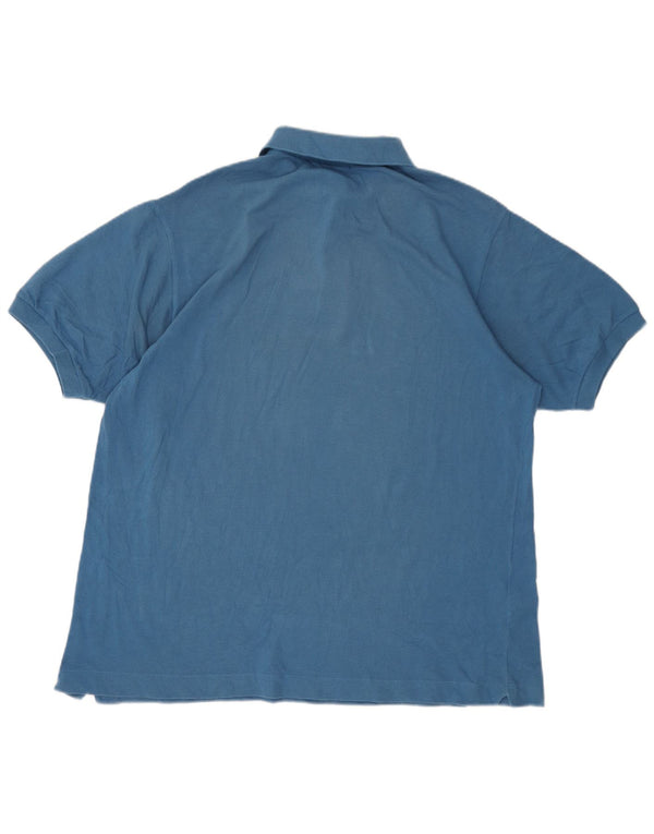 Мужская рубашка-поло Lacoste, размер 7, 2XL, синяя, хлопок