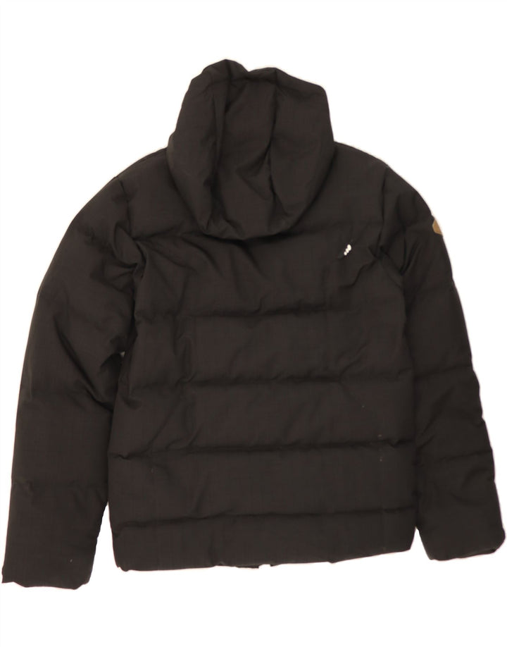WED ZE Mens Hooded Padded Jacket UK 36 Small Black Polyester Vintage Wed Ze and Second-Hand Wed Ze from Messina Hembry 