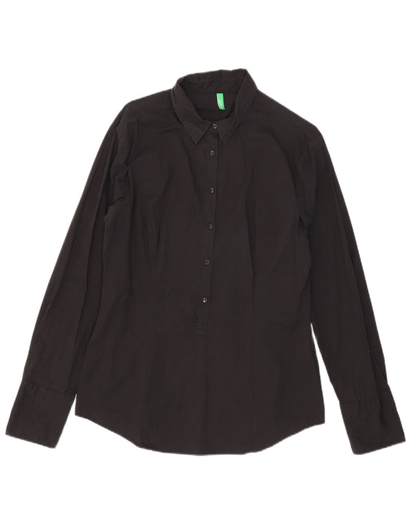 Женская пуловерная рубашка Benetton UK 18 XL, черный хлопок