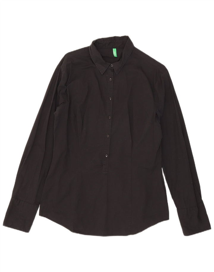 Женская пуловерная рубашка Benetton UK 18 XL, черный хлопок