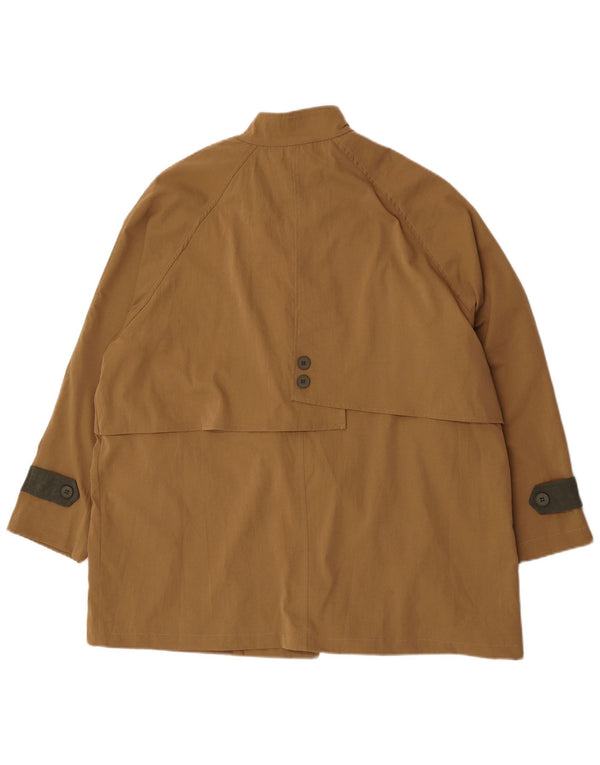 Винтажный женский плащ UK 24 4XL Коричневый полиэстер