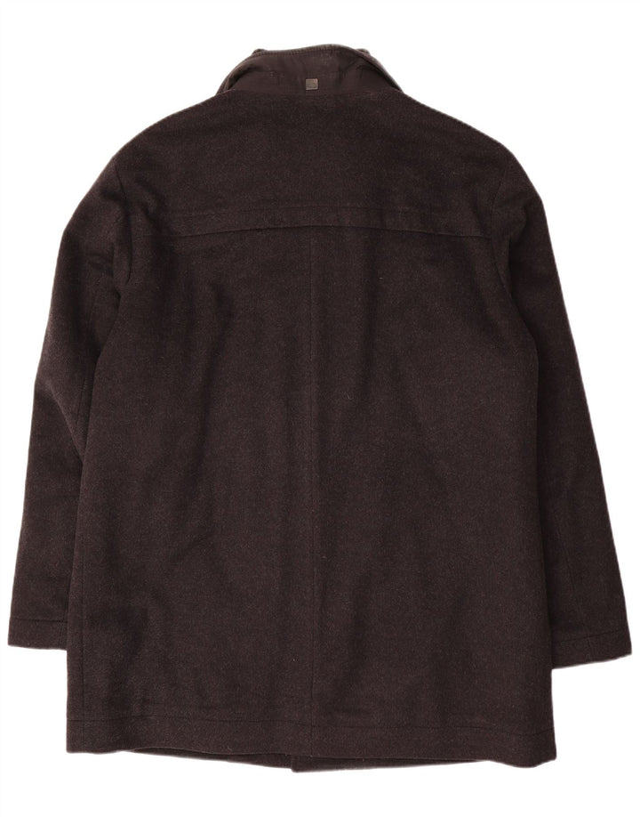 Мужское пальто Hugo Boss EU 52 XL серое шерстяное