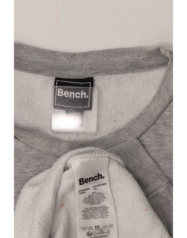 Женский свитер с рисунком Bench, Великобритания 20, 2XL, серый полиэстер