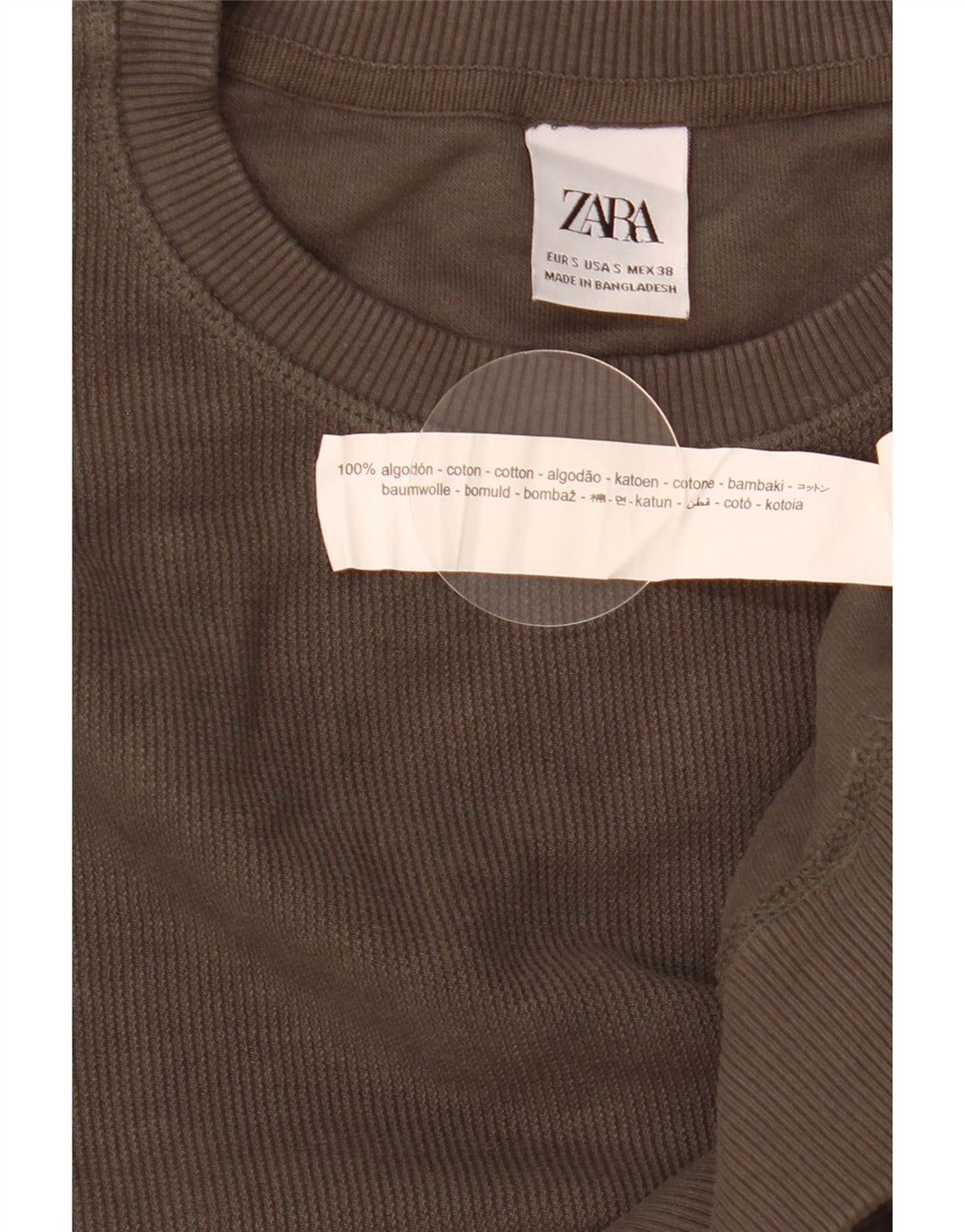 Мужской свитшот свободного кроя Zara, маленький серый хлопковый джемпер