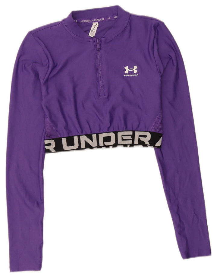 Женский укороченный спортивный костюм-пуловер Under Armour UK 10, маленький фиолетовый