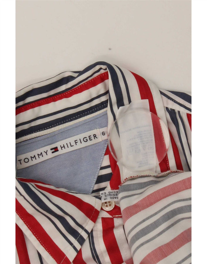 Женская рубашка Tommy Hilfiger US 6, средний размер, хлопок в разноцветную полоску