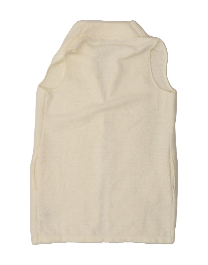 MARKS & SPENCER Womens Longline Cardigan Sweater UK 14 Large White Vintage Marks & Spencer and Second-Hand Marks & Spencer from Messina Hembry 
