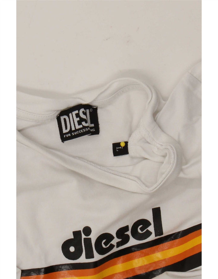Женская футболка с рисунком Diesel Top UK 14, большая белая