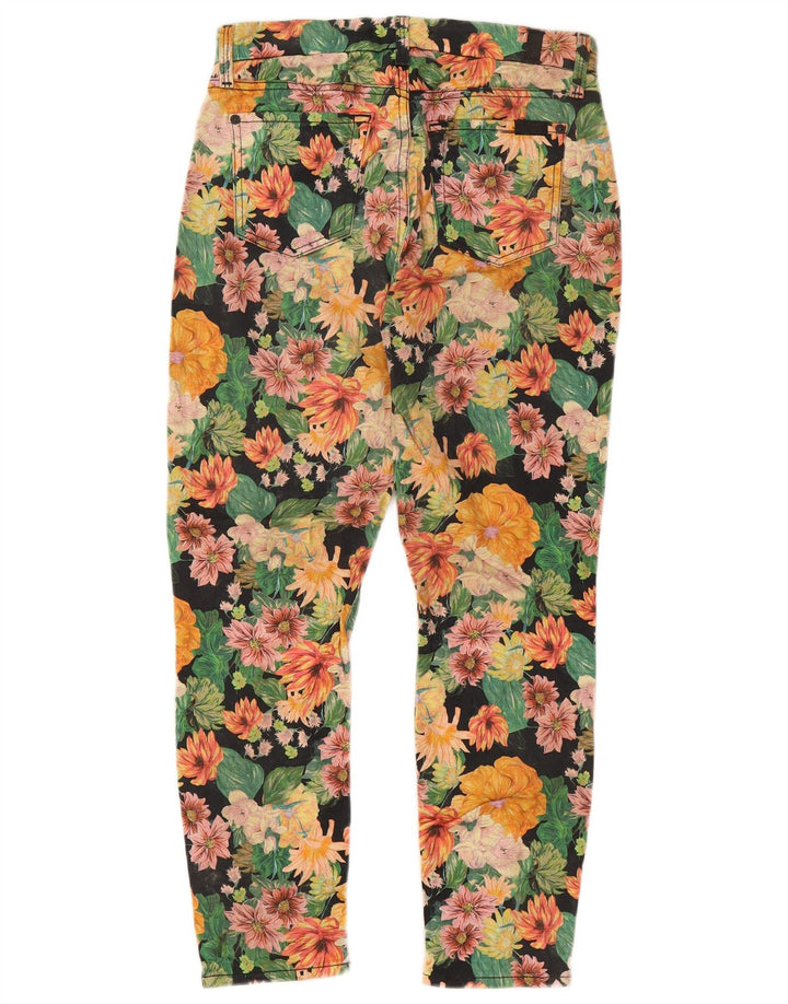 Женские укороченные джинсы 7 FOR ALL MANKIND W26 L24 Разноцветные с цветочным принтом