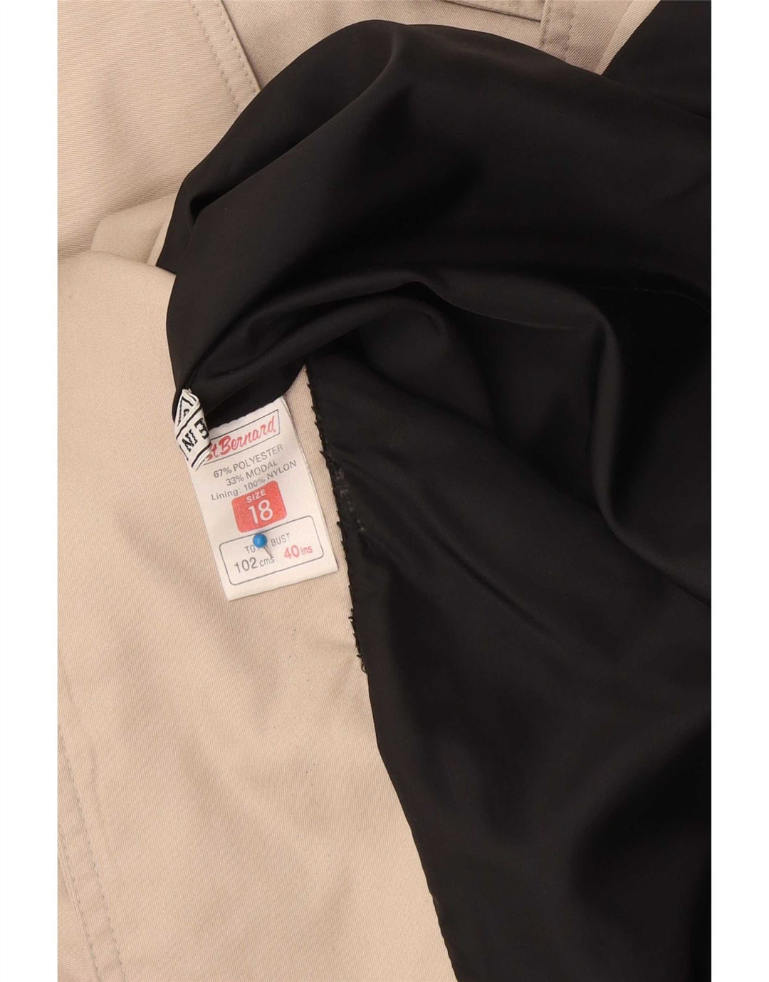 Женский тренч St. Bernard UK 18 XL Бежевый полиэстер