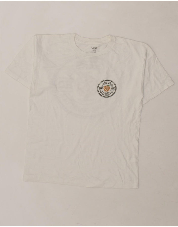 VANS Mens Graphic T-Shirt Top Small White Cotton Vintage Vans and Second-Hand Vans from Messina Hembry 