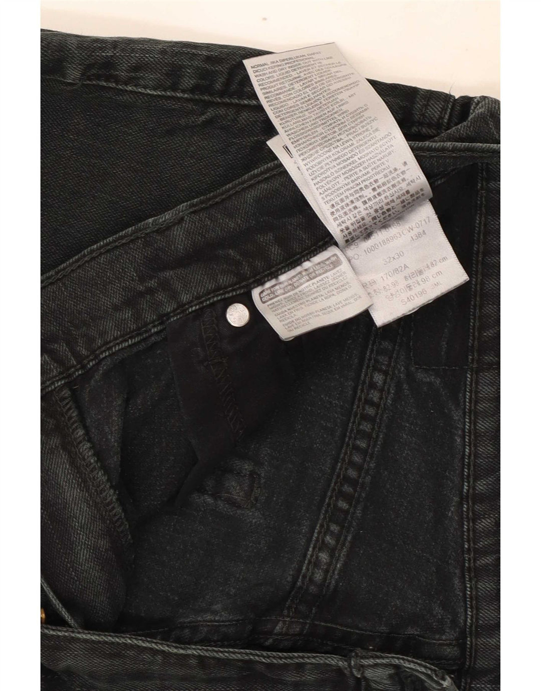 Мужские узкие джинсы Levi's W32 L30 Серые хлопковые