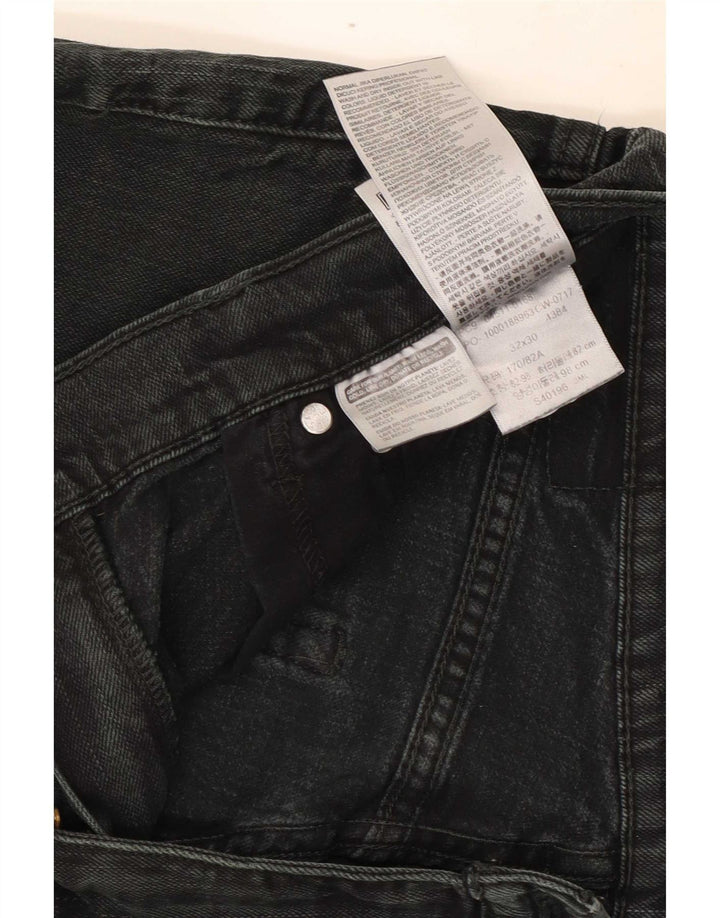 Мужские узкие джинсы Levi's W32 L30 Серые хлопковые