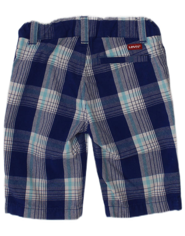 LEVI'S Boys Chino Shorts 2-3 Years W20  Blue Check Cotton
