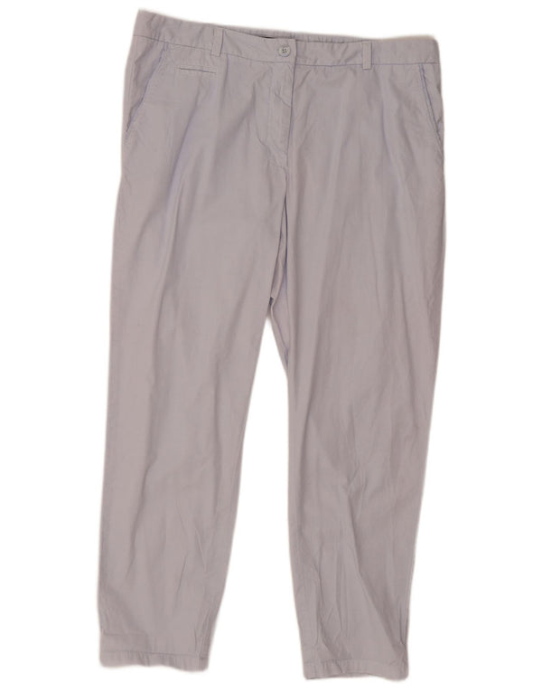 Женские прямые брюки чинос Marks & Spencer, Великобритания, 18 XL, W36, L29, синие, хлопок