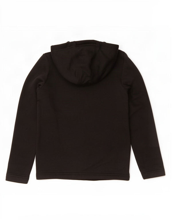 Adidas Girls Zip Hoodie Sweater 9-10 Years Black Cotton