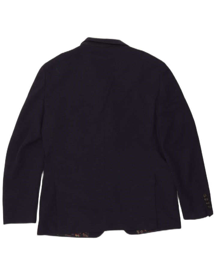 Мужской пиджак Chaps с 2 пуговицами UK 42 XL Темно-синий полиэстер