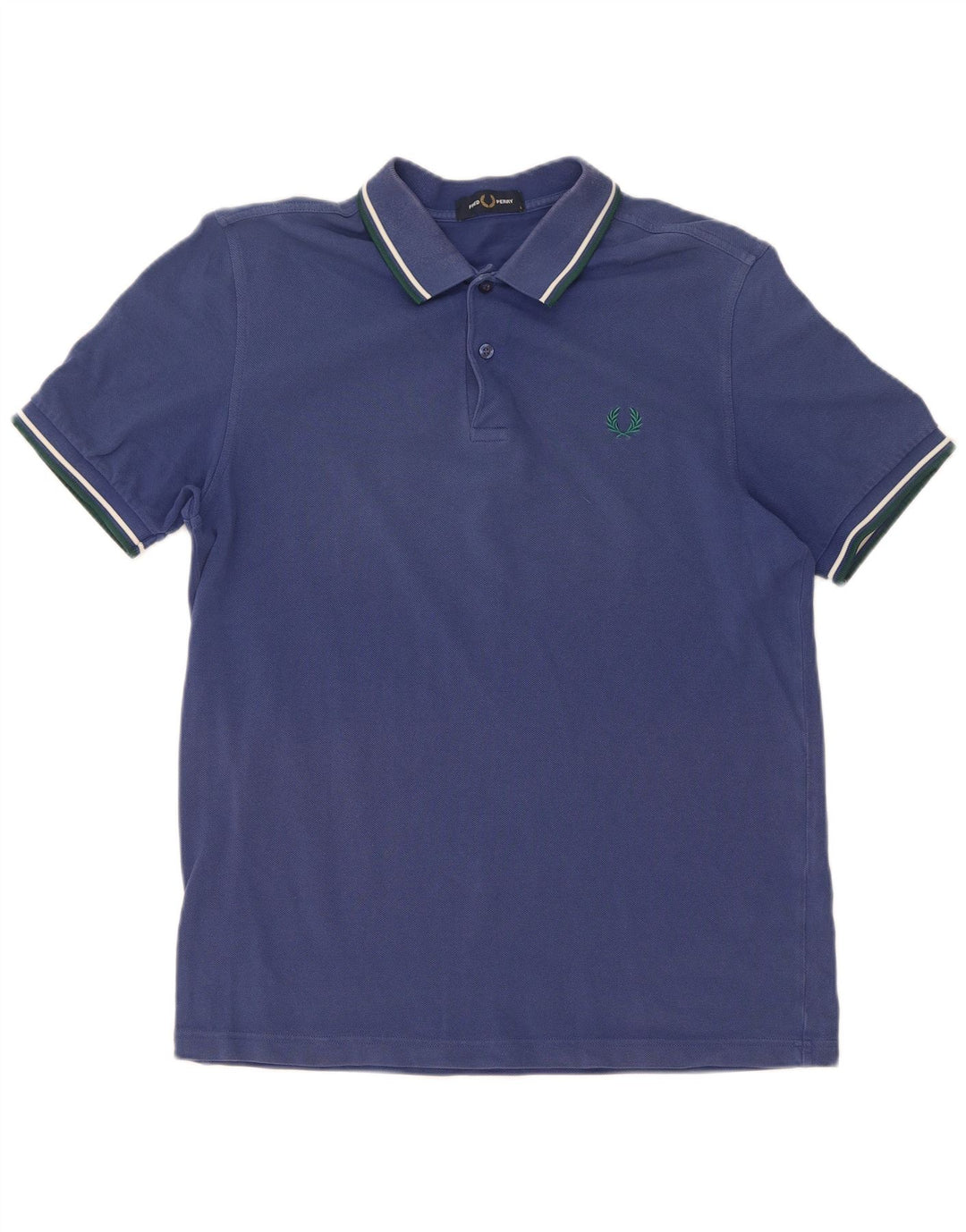 Мужская рубашка-поло Fred Perry в большую синюю полоску из хлопка