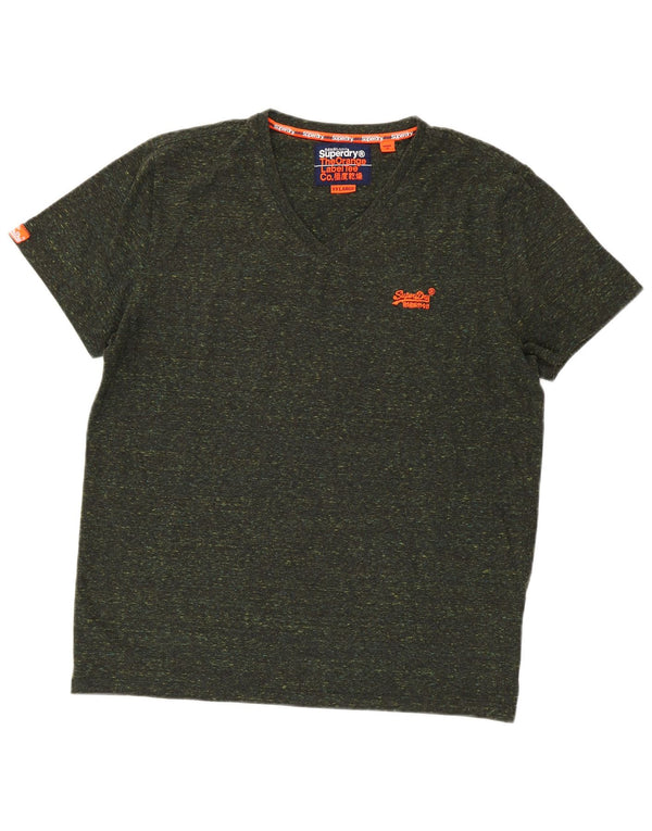 Мужская футболка Superdry Top 2XL Хаки, крапчатый хлопок
