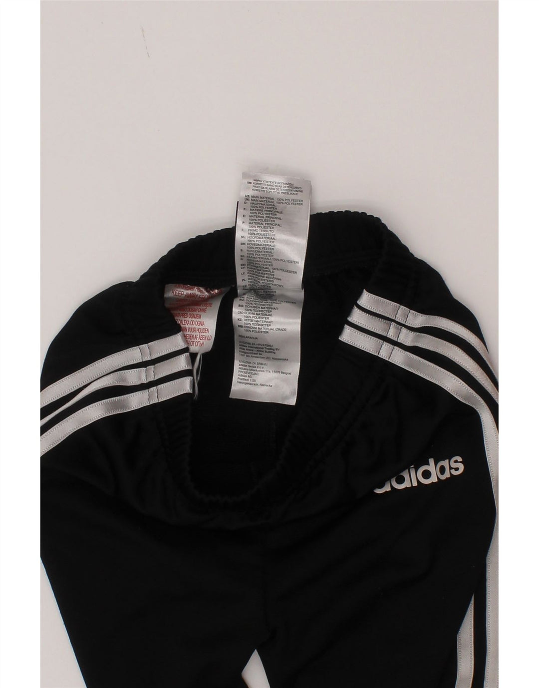 Спортивный костюм Adidas для мальчиков, брюки для бега, 2–3 года, черный полиэстер