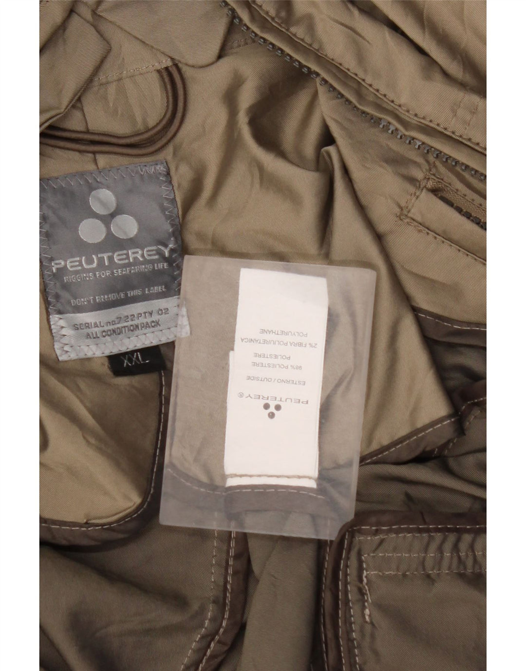 PEUTEREY Женский бомбер UK 20 2XL Зеленый полиэстер