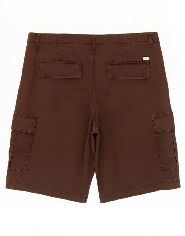 Мужские шорты карго Jack & Jones большие W34 коричневые хлопковые