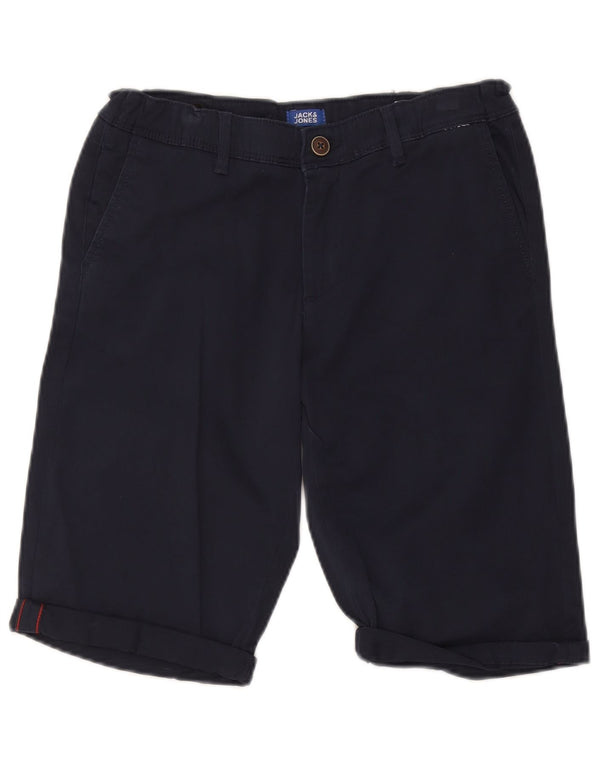 Шорты чинос Jack & Jones для мальчиков 15–16 лет W32, темно-синие, хлопковые