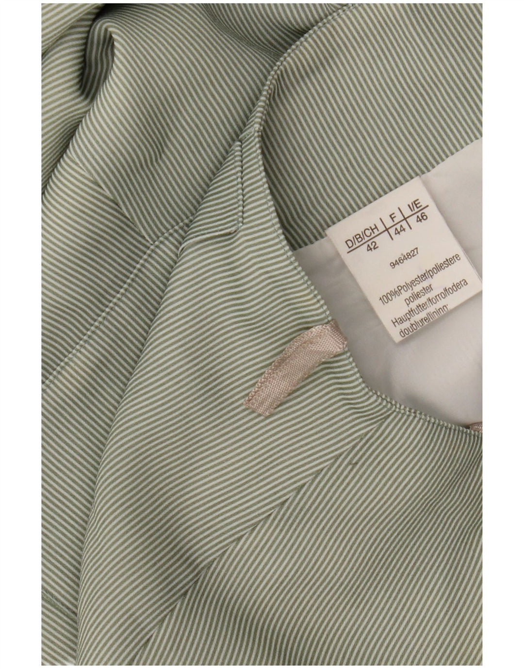 Винтажная женская расклешенная юбка IT 46, большая W30, полиэстер в зеленую полоску