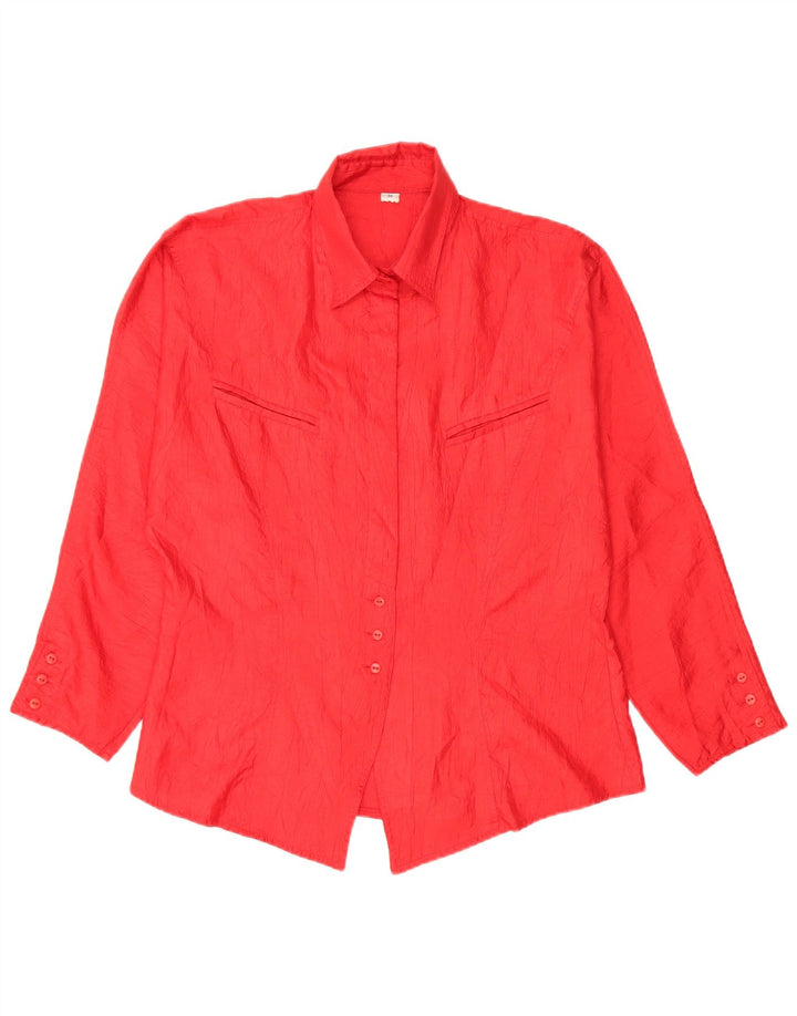 Женская рубашка-блузка VINTAGE EU 38, средний красный полиэстер