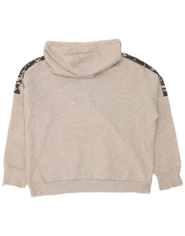 Женский джемпер с капюшоном Puma Oversized с рисунком UK 16, большой серый камуфляж