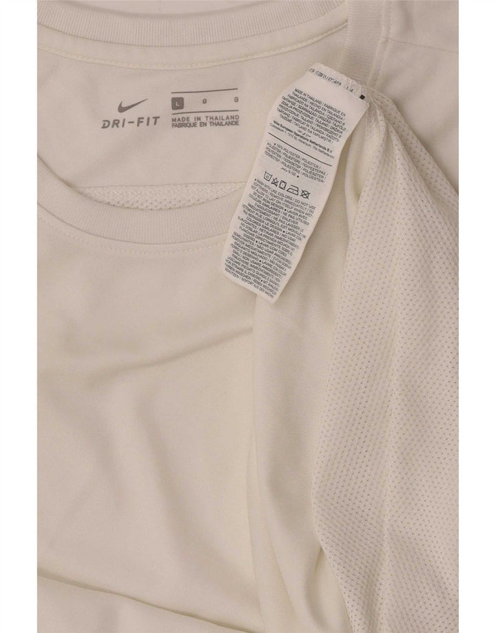 Мужская футболка Nike Dri Fit, большой белый полиэстер