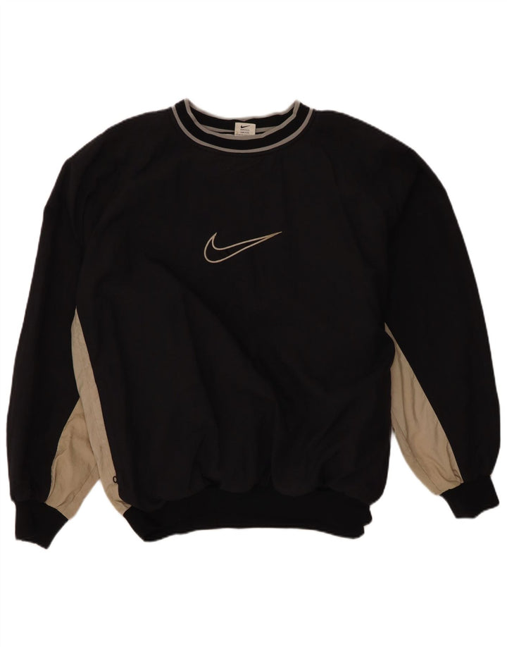 Мужской свитшот с рисунком Nike, большой черный полиэстер с цветными блоками