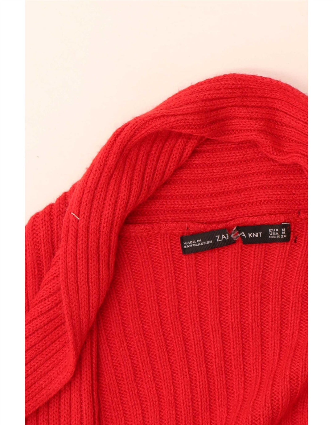 Женский кардиган Zara UK 12, средний красный акрил