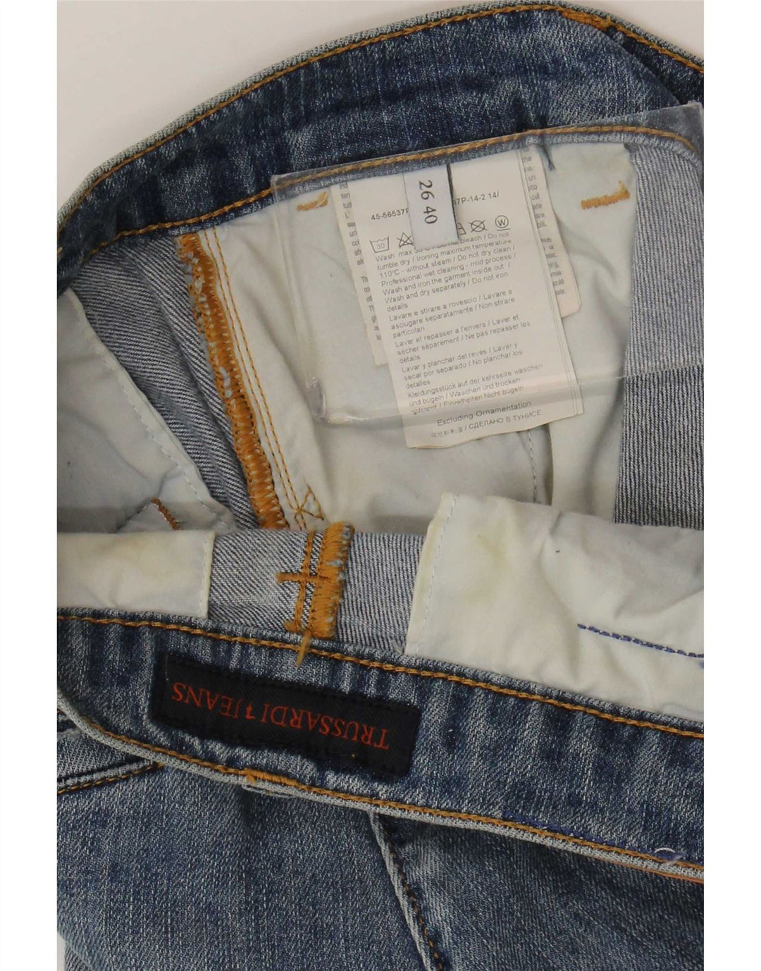 Женские узкие джинсы Trussardi W26 L31, синий полиэстер