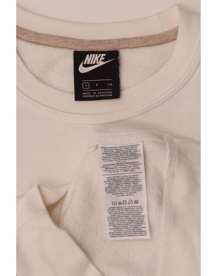Женский свитер-свитшот Nike UK 10, маленький белый хлопок