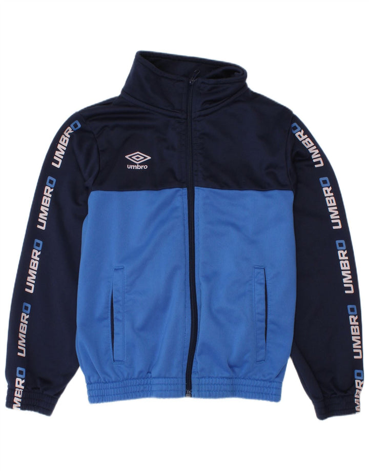 UMBRO Спортивный костюм с графическим рисунком для мальчиков, верхняя куртка 7–8 лет, темно-синий с цветными блоками
