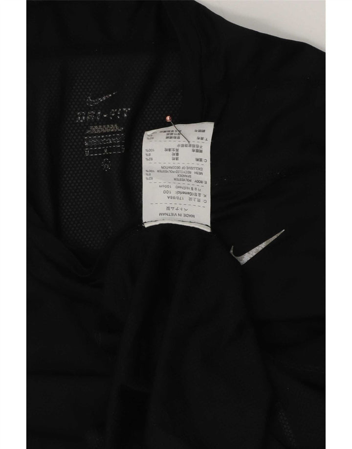 Мужская футболка Nike Dri Fit, средний черный полиэстер