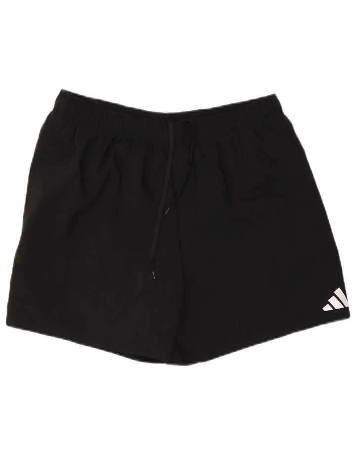Мужские спортивные шорты Adidas, большие черные из полиэстера