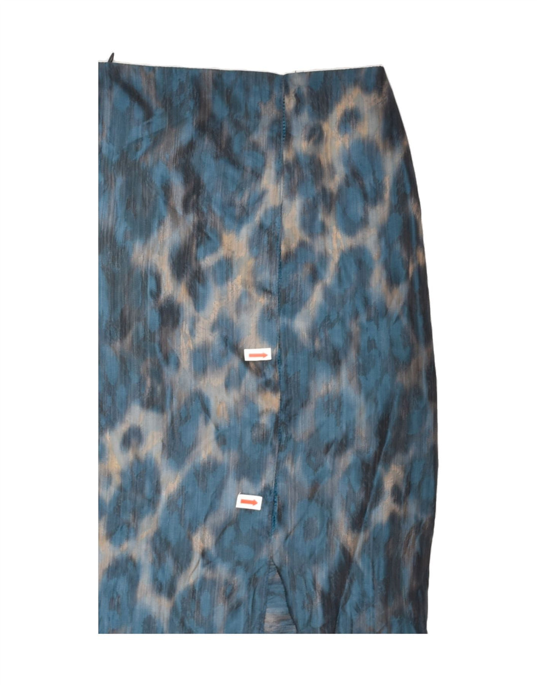 VINTAGE Womens Straight Skirt W32 Large Blue Animal Print Polyester | Vintage Vintage | Thrift | Second-Hand Vintage | Used Clothing | Messina Hembry 