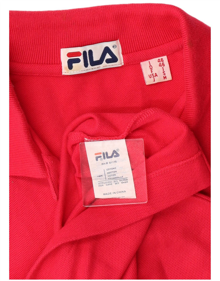 Мужская Рубашка Поло Fila IT 46 Маленькая Розовая Хлопок