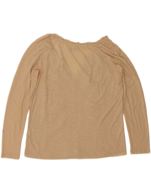 Женская блузка с длинным рукавом Napapijri, Великобритания, 18 XL, бежевая полоска