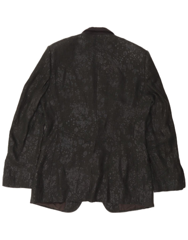 Мужской пиджак на 1 пуговице Dolce & Gabbana IT 52 XL, серый лен тай-дай