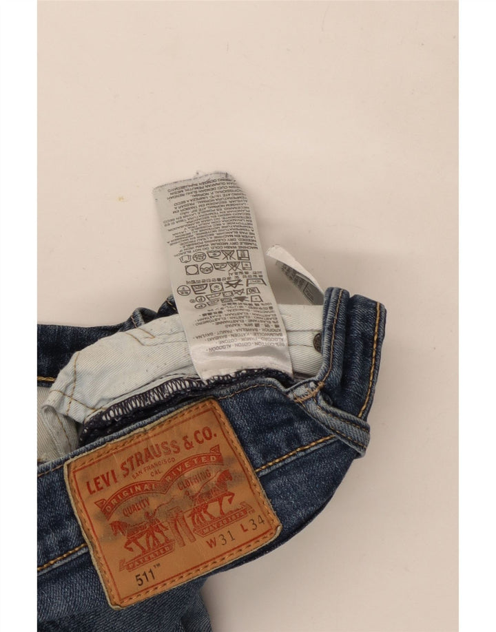 Мужские джинсы Levi's Slim 511 W31 L34 синие, хлопок