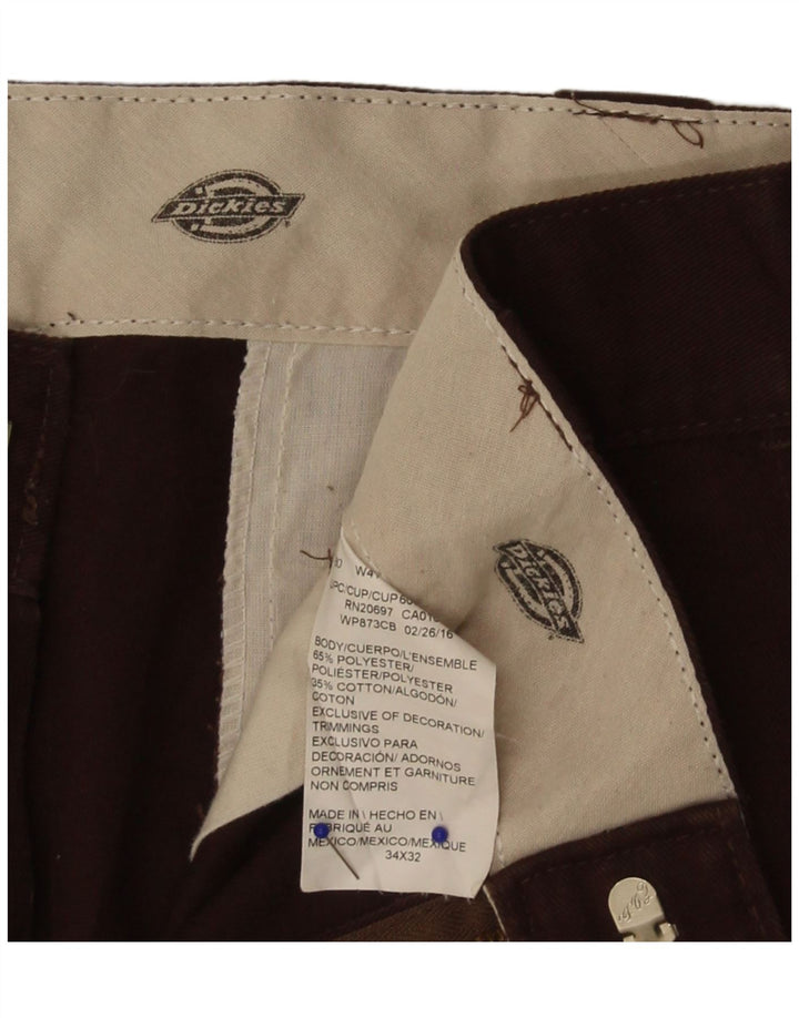 Мужские прямые брюки чинос Dickies W34 L32 коричневые из полиэстера