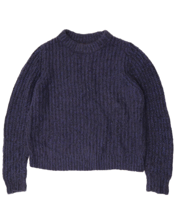 Женский джемпер с круглым вырезом Marks & Spencer UK 16, большой темно-синий