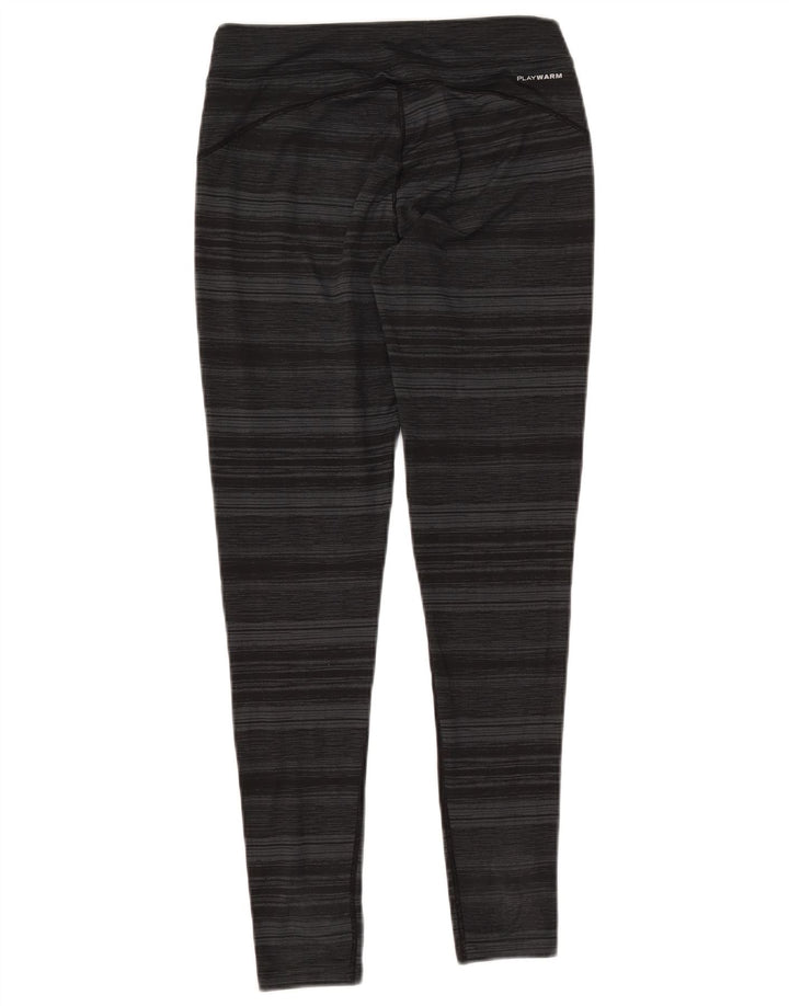 Женские леггинсы REEBOK UK 10, маленький серый полиэстер в тонкую полоску