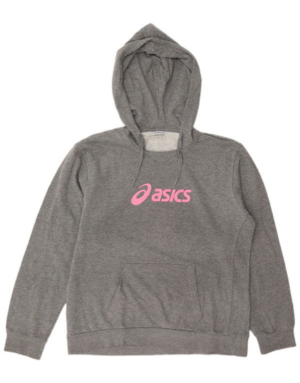 Женский джемпер с капюшоном Asics UK 20 2XL, серый хлопок